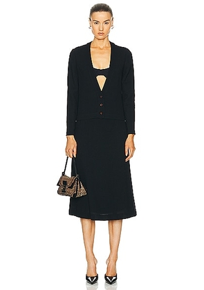 chanel Chanel Cardigan & Skirt Set in Black - Black. Size 36 (also in ).