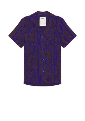 OAS Thenards Jiggle Cuba Terry Shirt in Blue. Size XL/1X.