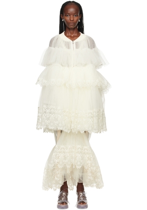 Simone Rocha SSENSE Exclusive Off-White Minidress