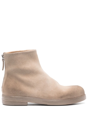 Marsèll round-toe suede ankle boots - Neutrals