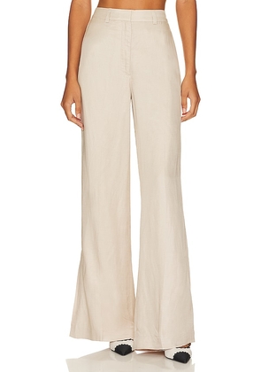 ANINE BING Lyra Trouser in Ivory. Size 40.