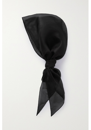 The Row - Milette Silk-organza Head Scarf - Black - One size