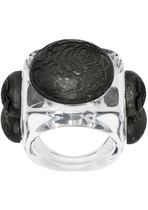 La Manso Transparent Old Silver Ring