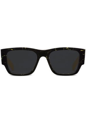 Prada Eyewear triangle logo square-frame sunglasses - Black