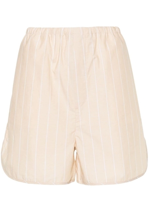 Filippa K striped organic-cotton shorts - Yellow