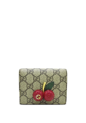 Gucci Pre-Owned 2015-2022 GG Supreme Cherries wallet - Neutrals