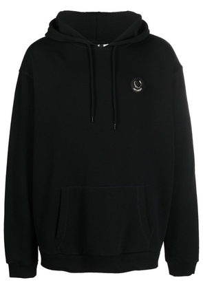 Raf Simons X Fred Perry patch-detail long-sleeve hoodie - Black