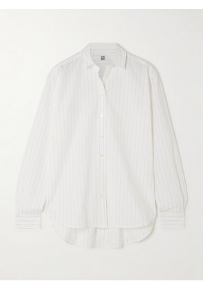 TOTEME - + Net Sustain Signature Striped Organic Cotton-poplin Shirt - White - DK32,DK34,DK36,DK38,DK40,DK42