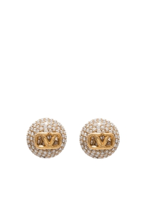 Valentino Garavani VLogo crystal-embellished earrings - Gold