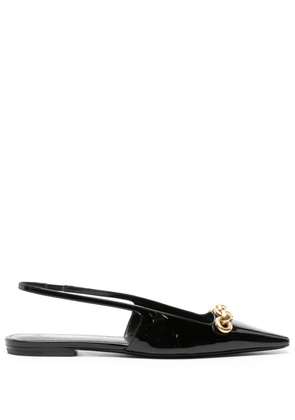 Saint Laurent Pre-Owned Silvana 05 patent leather ballerina shoes - Black