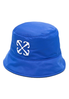 Off-White Arrows-embroidered cotton bucket hat - Blue