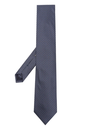 Corneliani micro-dot pattern silk tie - Blue