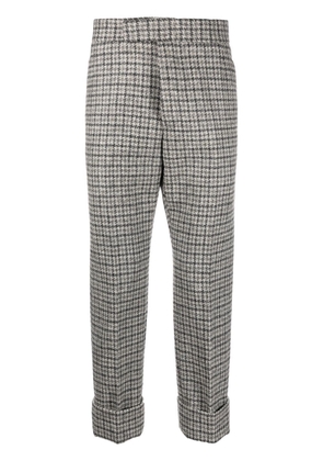 Thom Browne houndstooth-check wool trousers - Grey