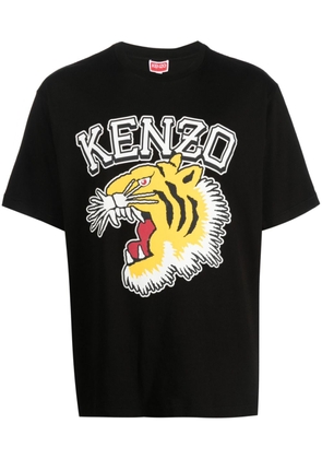Kenzo tiger-print cotton T-shirt - Black
