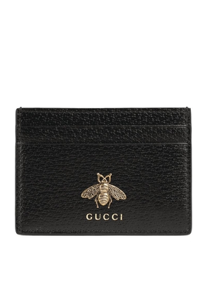 Gucci Leather Animalier Card Holder