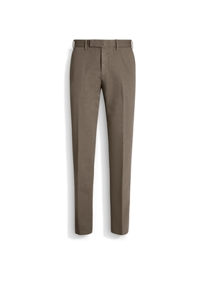 Dark Taupe Summer Chino Cotton and Linen Pants