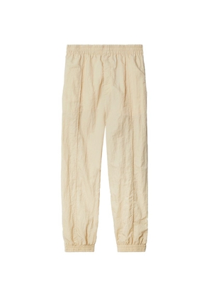 Burberry Crinkled Wide-Leg Track Trousers