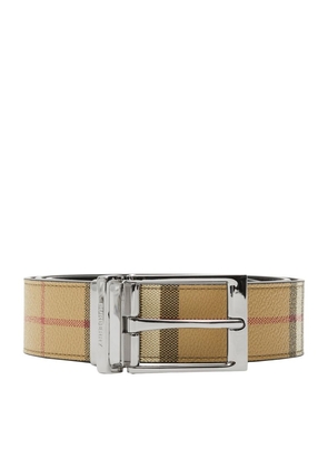Burberry Leather House Check Reversible Belt