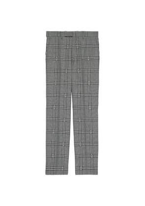 Gucci Wool Horsebit Check Tailored Trousers