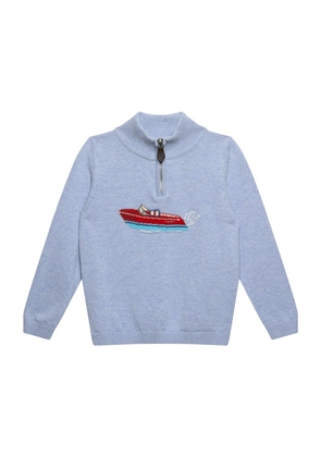 Trotters Speed Boat Half-Zip Sweater (6-11 Years)