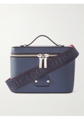 Christian Louboutin - Kepipouch Rubber-Panelled Full-Grain Leather Messenger Bag - Men - Blue