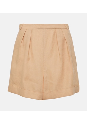 Loro Piana Pleated linen shorts