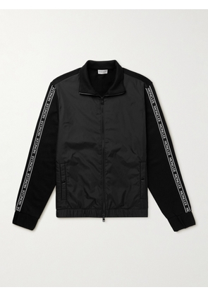 Moncler - Logo-Appliquéd Cotton-Jersey and Shell Track Jacket - Men - Black - S