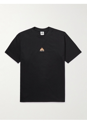 Nike - ACG Logo-Embroidered Jersey T-Shirt - Men - Black - XS
