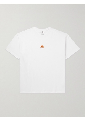 Nike - NRG ACG Logo-Embroidered Jersey T-Shirt - Men - White - XS