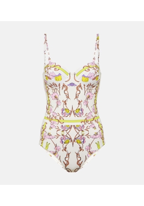 Tory Burch Floral bustier swimsuit