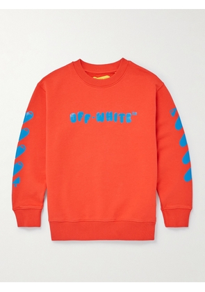 Off-White Kids - Logo-Print Cotton-Jersey Sweatshirt - Men - Orange - Age 8
