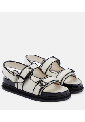Jimmy Choo Elyn leather-trimmed canvas sandals