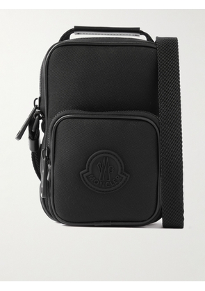 Moncler - Logo-Appliquéd Leather-Trimmed Canvas Pouch - Men - Black