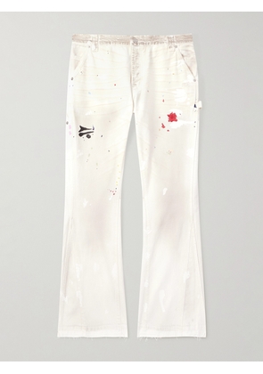 Gallery Dept. - Carpenter Straight-Leg Distressed Paint-Splattered Jeans - Men - Neutrals - UK/US 32