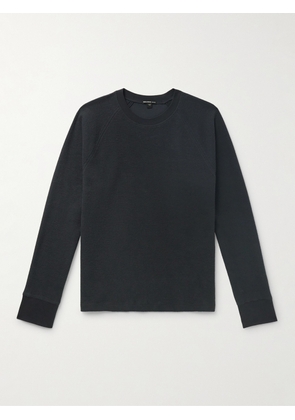 James Perse - Waffle-Knit Brushed Cotton and Cashmere-Blend Sweatshirt - Men - Gray - 1