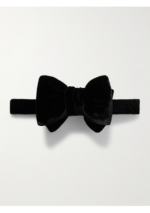 TOM FORD - Pre-Tied Cotton-Velvet Bow Tie - Men - Black