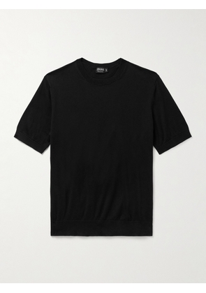 Zegna - Cotton T-Shirt - Men - Black - IT 48