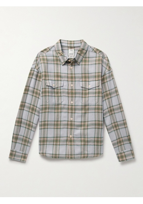 Visvim - Pioneer Checked Wool and Linen-Blend Flannel Shirt - Men - Gray - 1