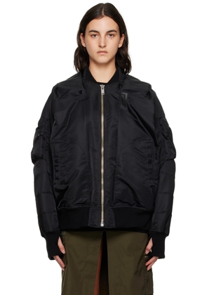 UNDERCOVER Black Insulated Bomber Jacket