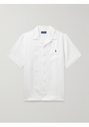 Polo Ralph Lauren - Clady Convertible-Collar Logo-Embroidered Linen Shirt - Men - White - XS