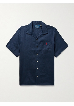 Polo Ralph Lauren - Clady Convertible-Collar Logo-Embroidered Linen Shirt - Men - Blue - XS