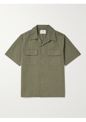 NN07 - Daniel 5634 Convertible-Collar Cotton-Blend Shirt - Men - Green - S