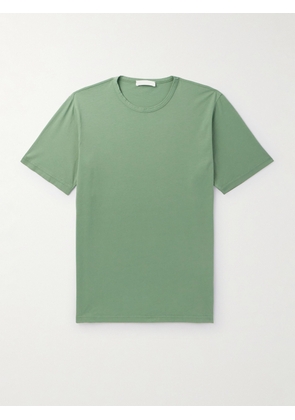 Mr P. - Garment-Dyed Organic Cotton-Jersey T-Shirt - Men - Green - XS