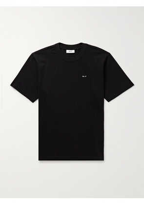 NN07 - Adam 3209 Logo-Embroidered Pima Cotton-Jersey T-Shirt - Men - Black - S