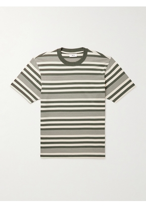 NN07 - Adam 3461 Striped Stretch Modal and Cotton-Blend Jersey T-Shirt - Men - Green - S