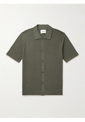 NN07 - Nalo 6561 Herringbone Cotton Shirt - Men - Green - S