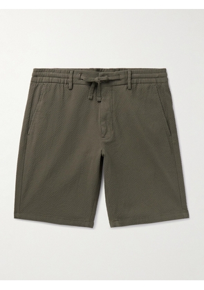 NN07 - Seb 1040 Cotton-Blend Seersucker Shorts - Men - Green - UK/US 28