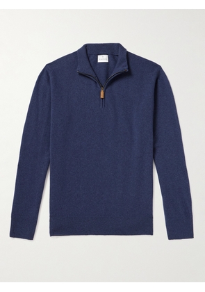Kingsman - Wade Merino Wool and Cashmere-Blend Half-Zip Sweater - Men - Blue - S