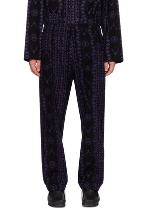 South2 West8 Purple Printed Trousers