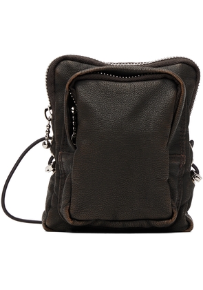 Kijun Brown Mini Faux-Leather Bag
